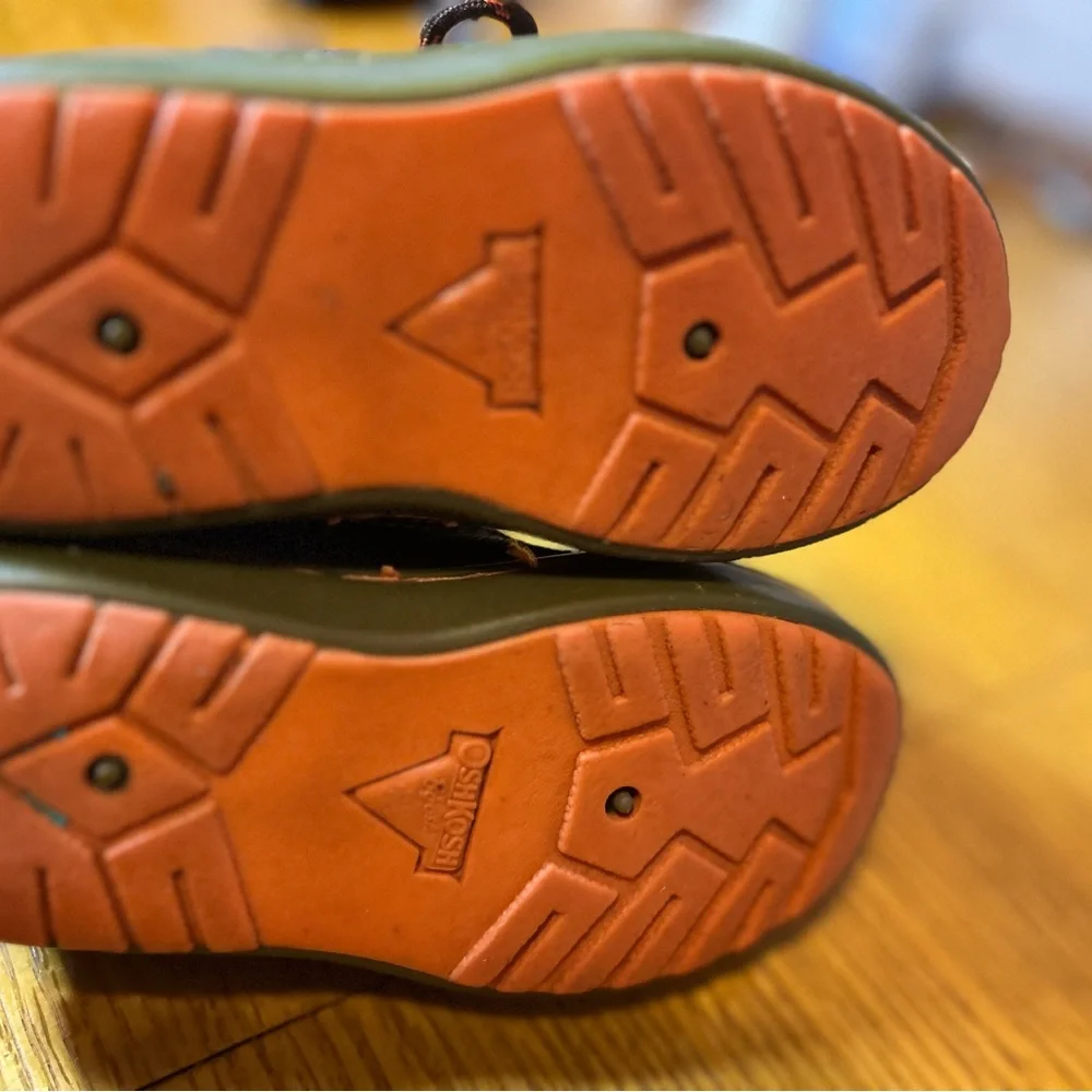 OshKosh Bgosh Boys Toddler Brown Boots size 8M orange‎ accent hiking snow